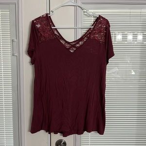 T shirt with lace